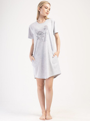 koszula nocna tunika SZARY MELANŻ EVERYTHING 4XL/52