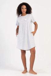 koszula nocna tunika SZARA KOTY 3XL/50