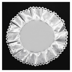 SERWETKA WIELKANOC SATIN-2-25 RD 25cm BIAŁA