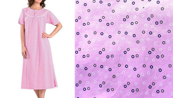 koszula nocna tradycyjna 201 GROSZKI RÓŻ 42/44