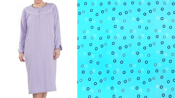 koszula nocna tradycyjna 201 GROSZKI TURKUS 42/44