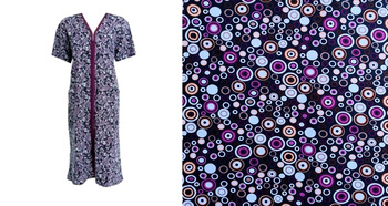 podomka szlafrok na zamek KÓŁKA I KOŁA FIOLET 5XL/50