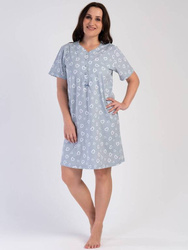 koszula nocna tunika JASNY POPIEL SERDUSZKA 4XL/52
