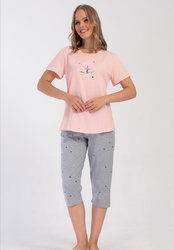 piżama damska SHINE FOR YOU morela/szary 1XL/46