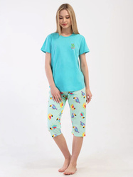 piżama damska TUKANY turkus/mięta M/38
