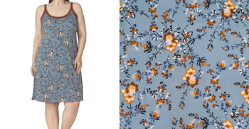 sukienka plażowa KWIATY W POPIELE XL