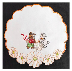 SERWETKA WIELKANOC HRH-1842 RD 30cm BIAŁA/KOLOR