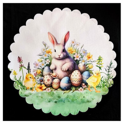 SERWETKA WIELKANOC LCY0254 RD 40cm BIAŁA/KOLOR