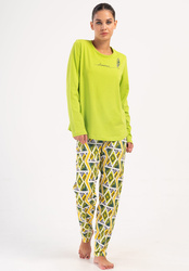 piżama damska DREAMER limonka/multikolor 3XL/50