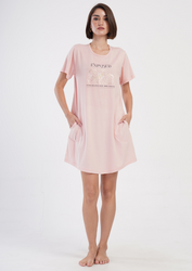 koszula nocna tunika BLADY RÓŻ EXPOSED 1XL-4XL (46-52)