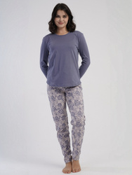 piżama damska PLUM BLOSSOM śliwka/morela 1XL-3XL (46-50)