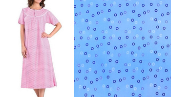 koszula nocna tradycyjna 201 GROSZKI BŁĘKIT 42/44