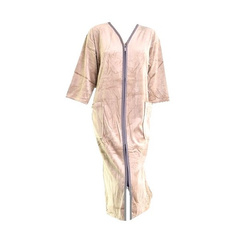 podomka szlafrok welur na zamek BEŻ 3XL-4XL (46-48)