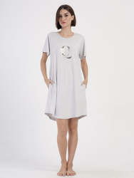 koszula nocna tunika JASNY POPIEL QUEEN 4XL/52