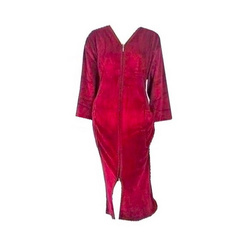 podomka szlafrok welur na guziki BORDO 3XL/(46