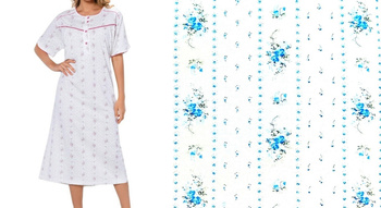 koszula nocna tradycyjna 132 KWIATKI TURKUS 52/56