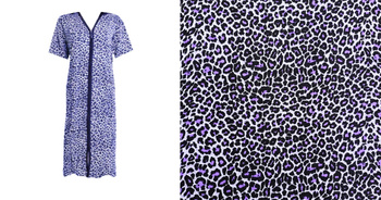 podomka szlafrok na zamek FIOLETOWA PANTERKA 5XL/50