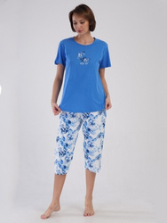 piżama damska ENJOY LIFE chaber/biały 1XL/46