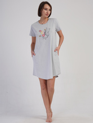 koszula nocna tunika JASNY POPIEL BEST IS YET TO COME 1XL/46