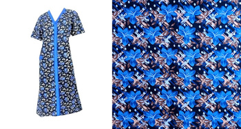 podomka szlafrok na zamek NIEBIESKIE STORCZYKI 5XL/50