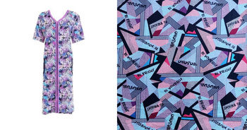 podomka szlafrok na zamek UNUSUAL LILA RÓŻ 4XL/48