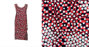 sukienka podomka KWADRACIKI MARINE M-XL