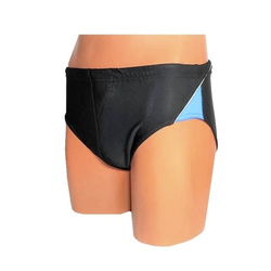 kąpielówki slipy męskie CZARNE/BŁĘKIT S-3XL