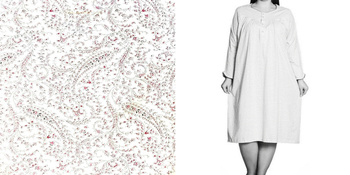 koszula nocna ocieplana 833 ORIENT FUKSJA 54/56