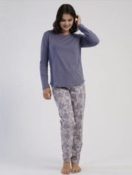 piżama damska PLUM BLOSSOM śliwka/morela M-XL (38-42)